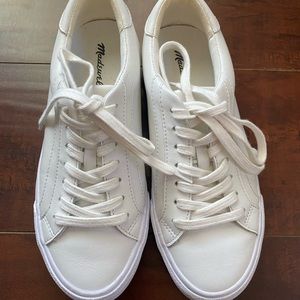 White Leather Madewell Sneakears size 6.5